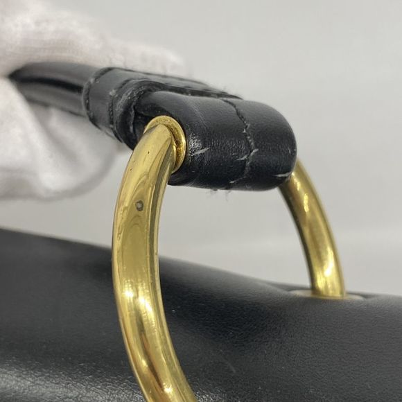 Gucci Shoulder Bag 90643 Leather Black Gold Hardware Women - Picture 6 of 10